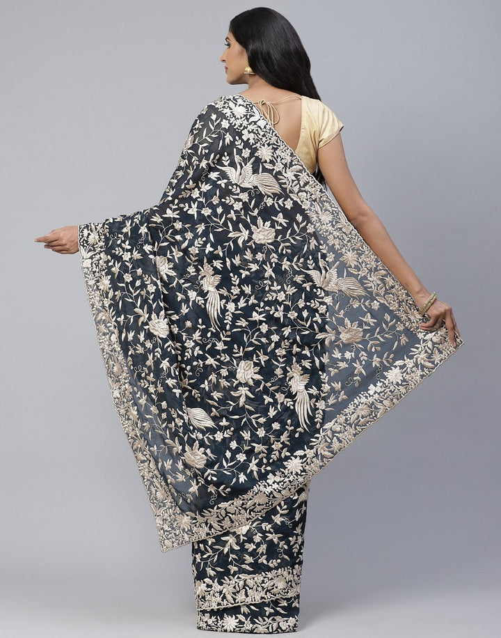 Art Georgette Embroidery Saree