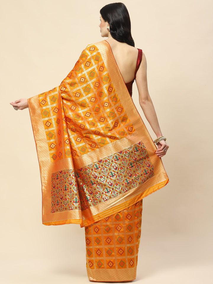 Zari Jaal Woven Art Silk Banarsi Saree