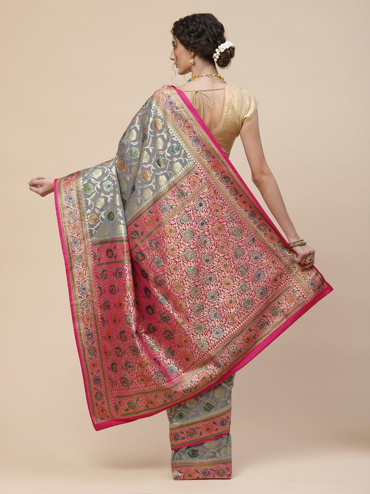 Zari Jaal Banarasi Woven Saree