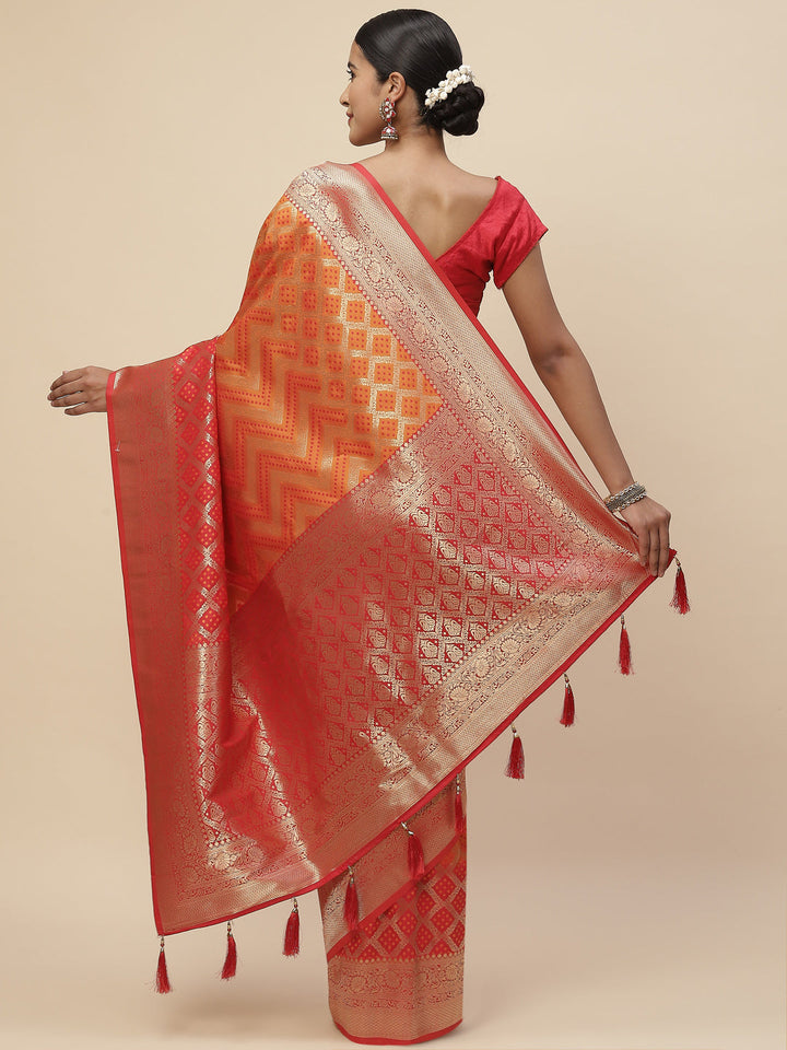Zari Jaal Handloom Woven Saree