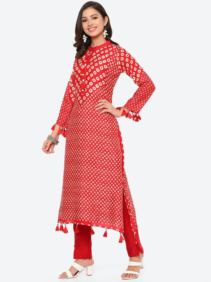 Printed Cotton Kurta With Pant