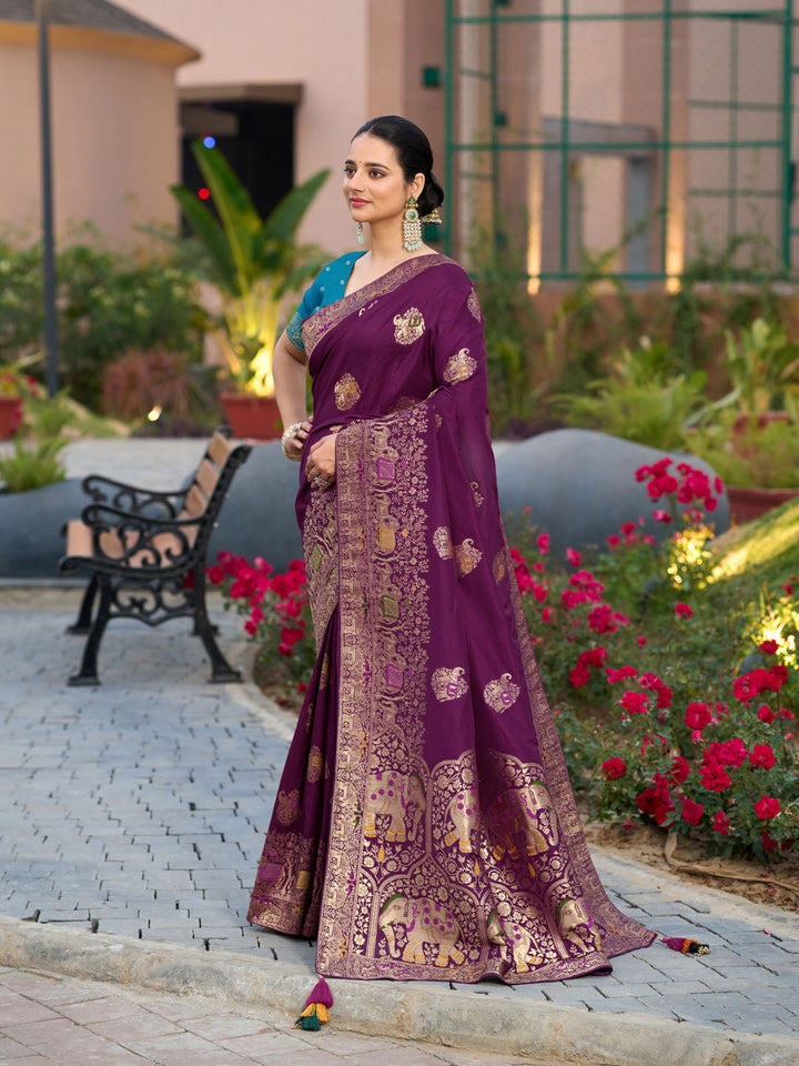 Woven Design Dola Silk Saree