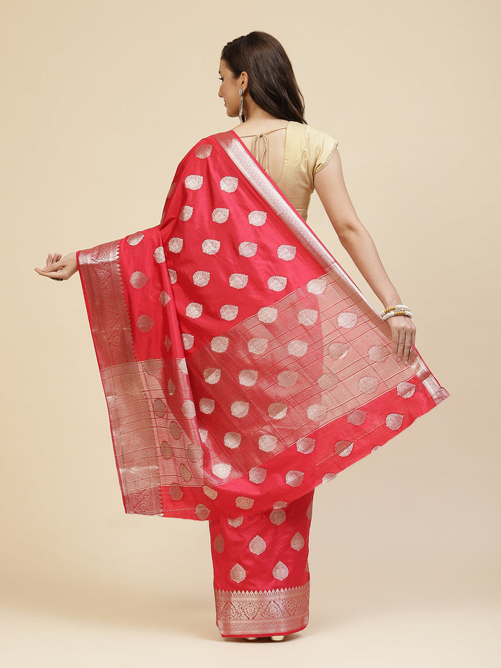 Zari Border Booti Handloom Woven Saree