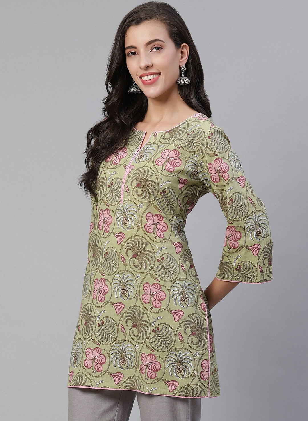 Printed Cotton Short Kurti