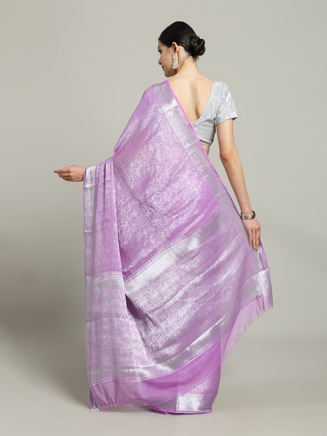 Zari Jaal Georgette Woven Saree