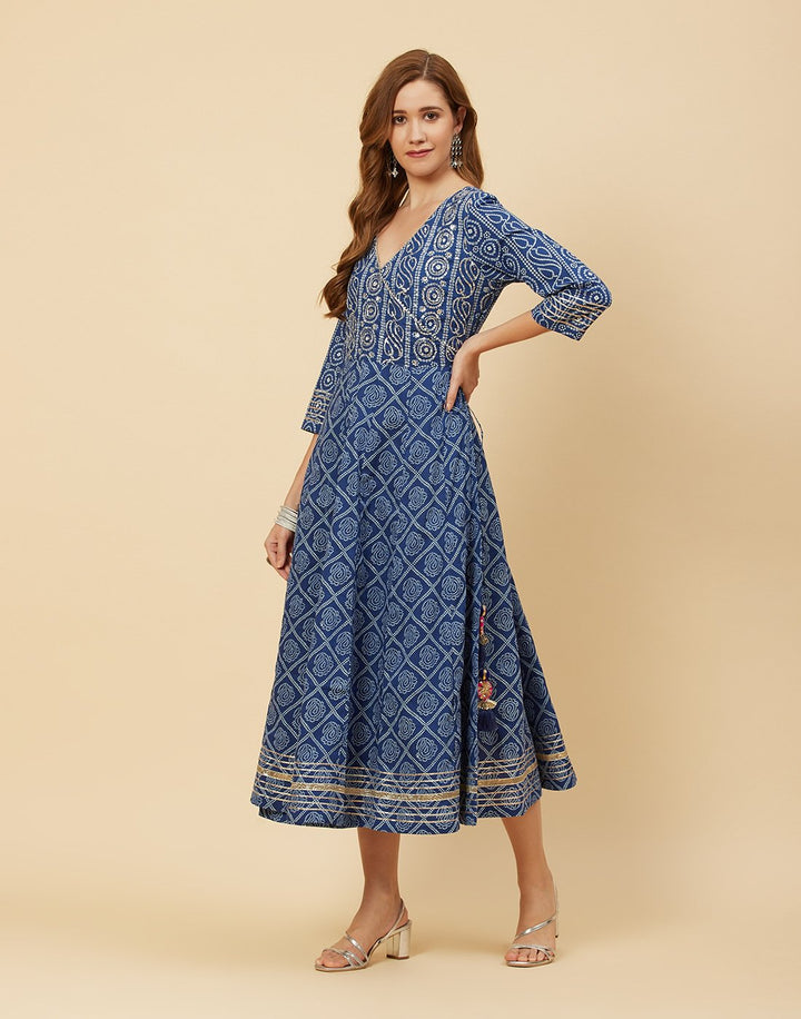 Printed Cotton Anarkali Kurti