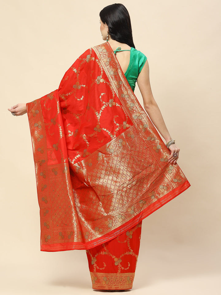 Zari Jaal Woven Art Silk Banarsi Saree