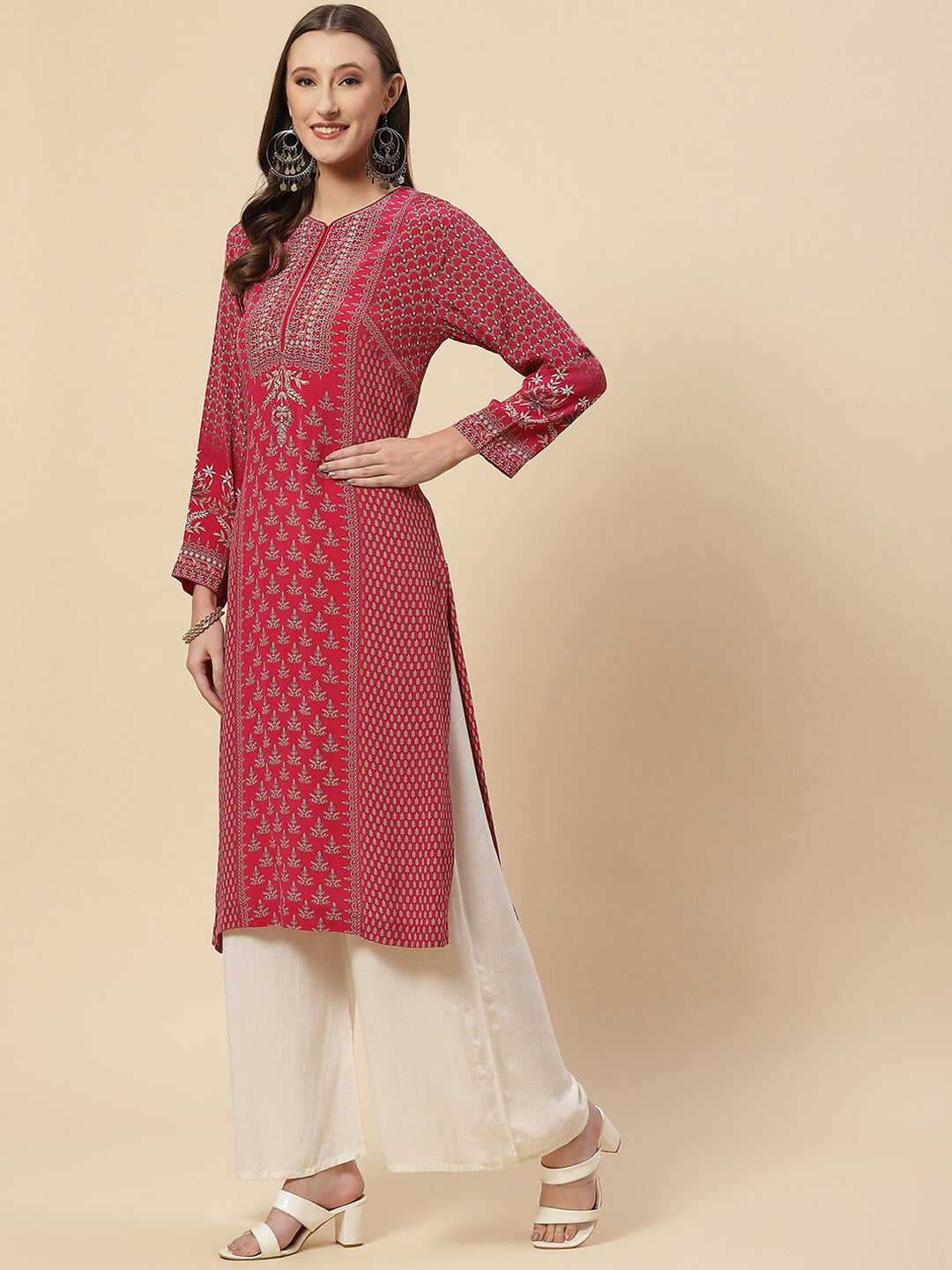 Printed Crepe Kurta