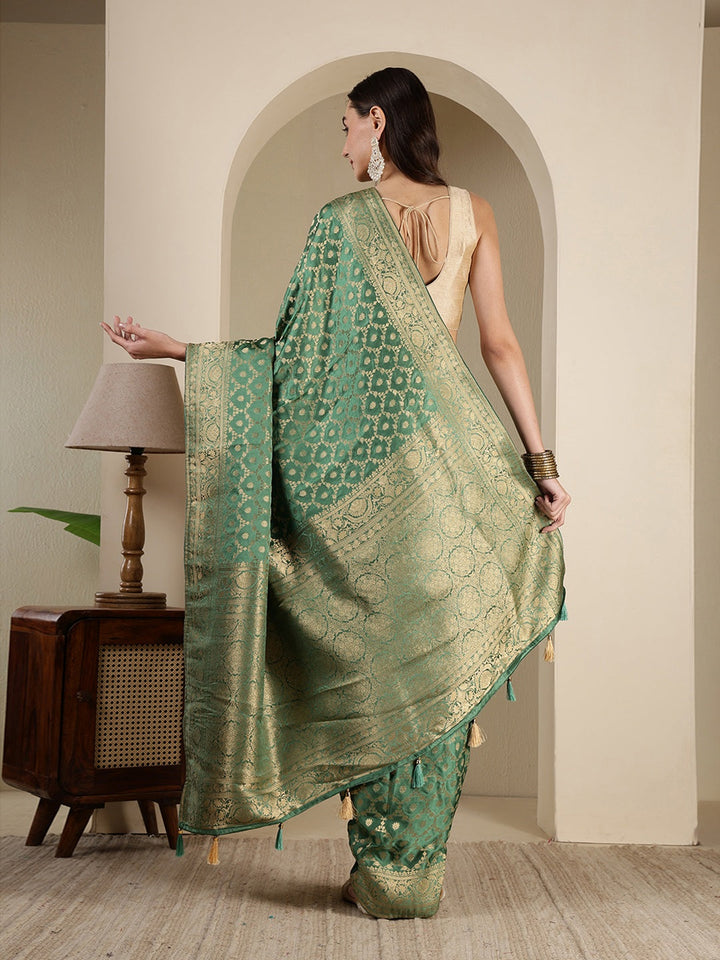 Woven Design Satin Saree