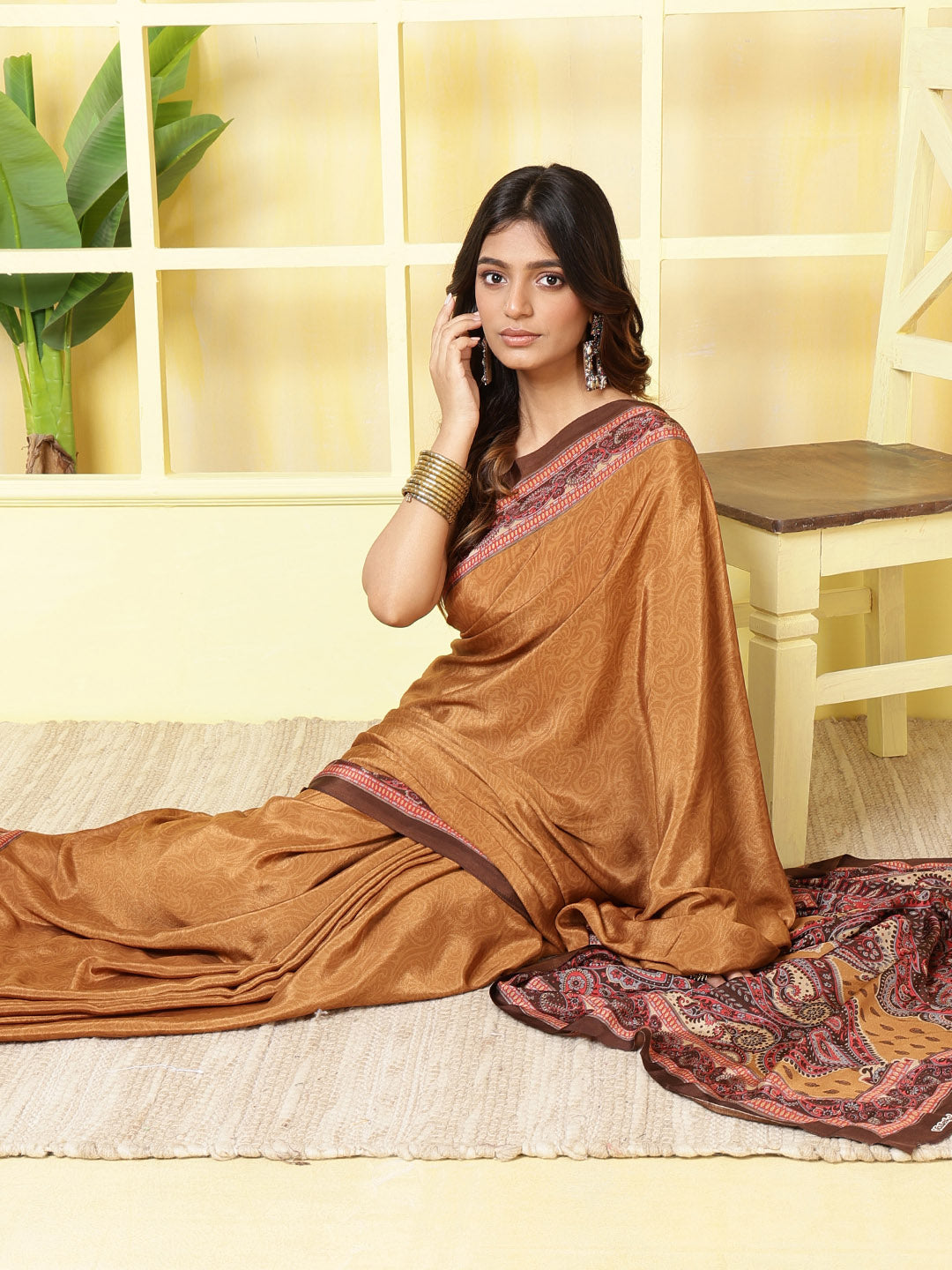 Digital Printed Crepe Saree