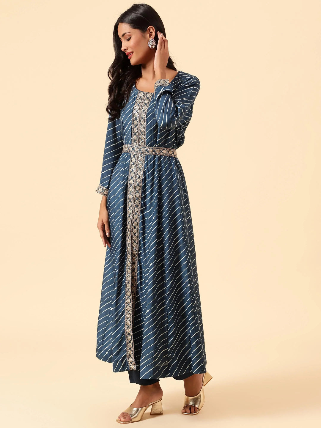 Printed Cotton Kurta With Pants