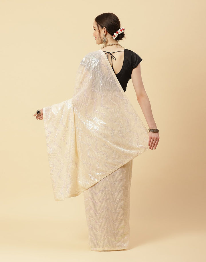 Sequence Embroidered Art Georgette Saree