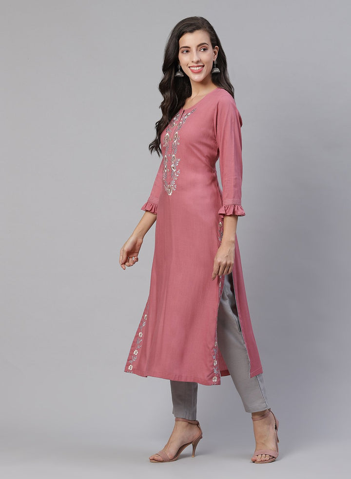 Embroidered Cotton Kurti