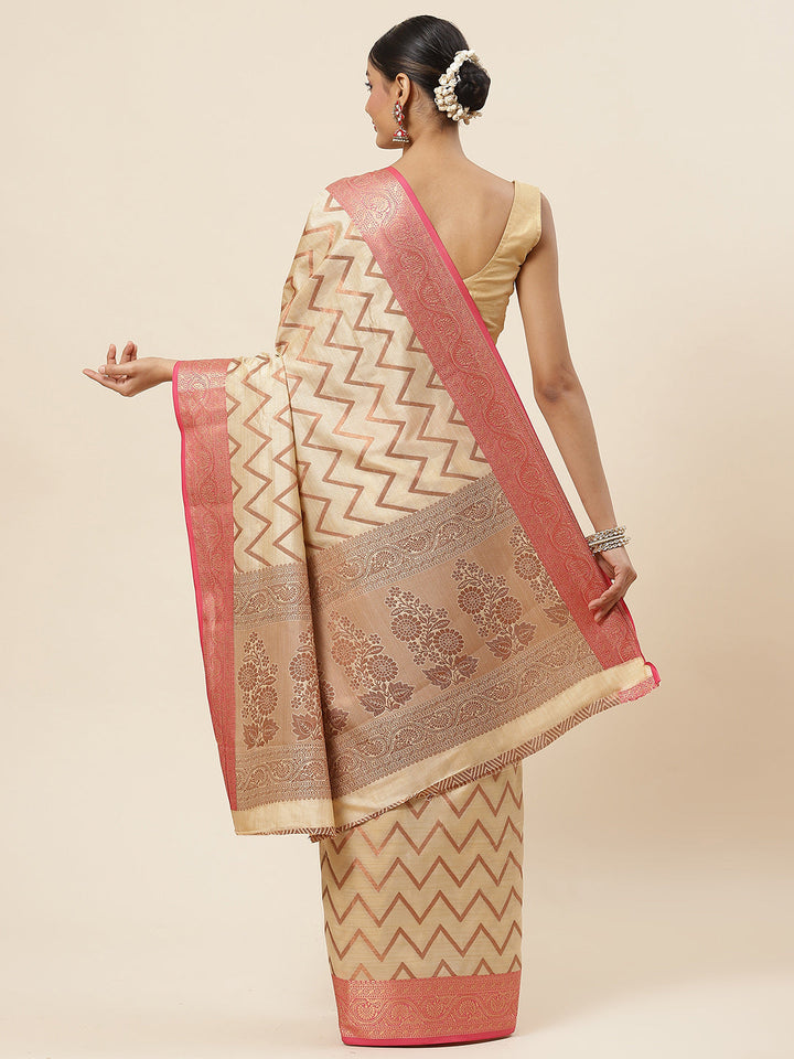 Zari Jaal Woven Handloom Saree