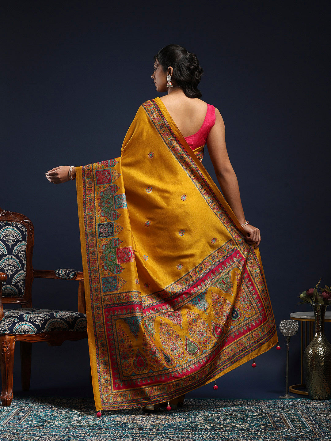 Digital Printed Art Silk Saree