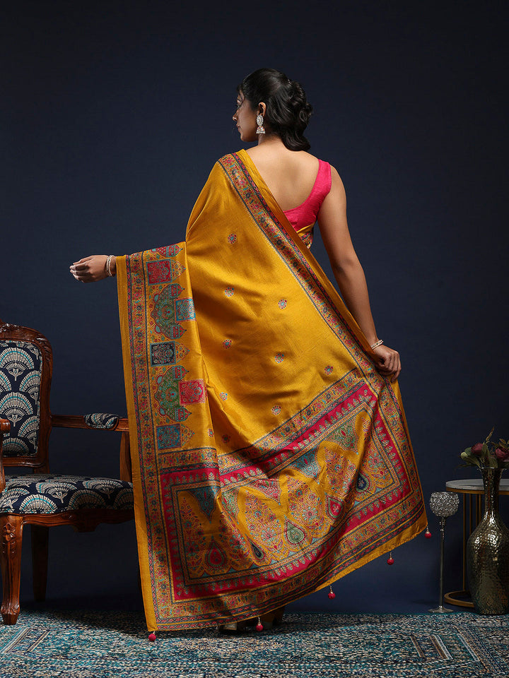 Digital Printed Art Silk Saree