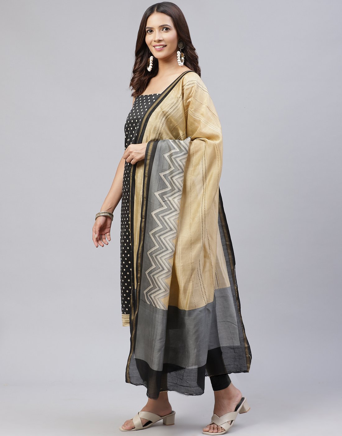 Printed Chanderi Suit Piece