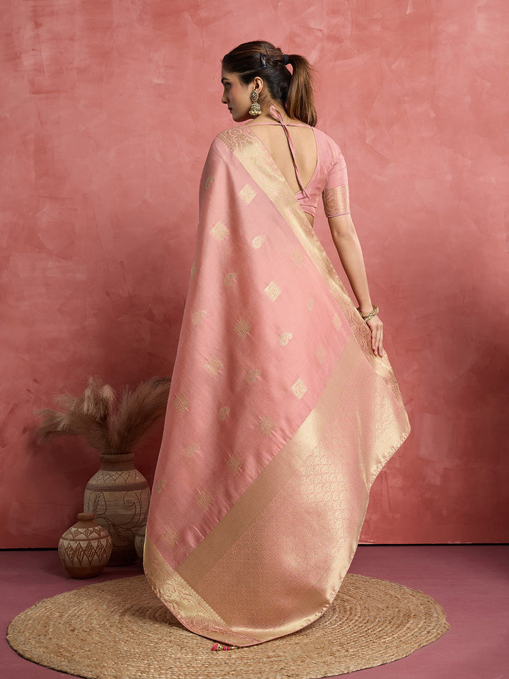 Woven Design Linen Blend Saree