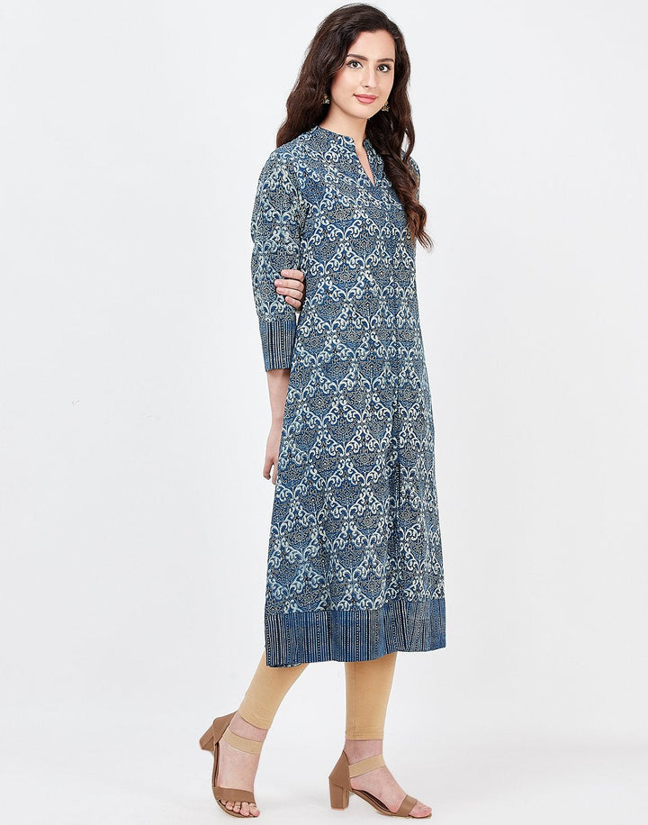 MBZ Meena Bazaar-Green Cotton Kurti