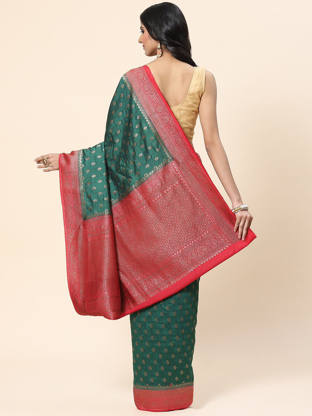 Antique Booti Banarasi Woven Saree