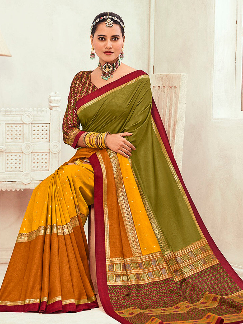 Printed Art Silk Saree