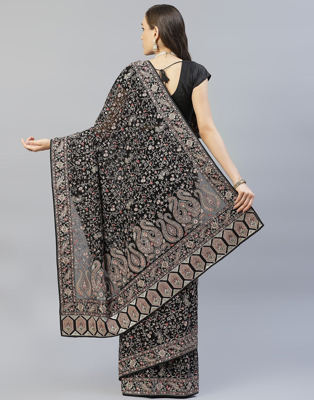 Georgette Embroider Saree