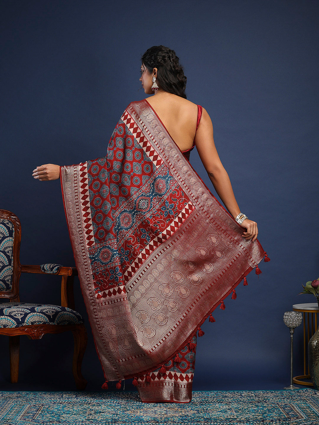 Digital Printed Art Silk Saree