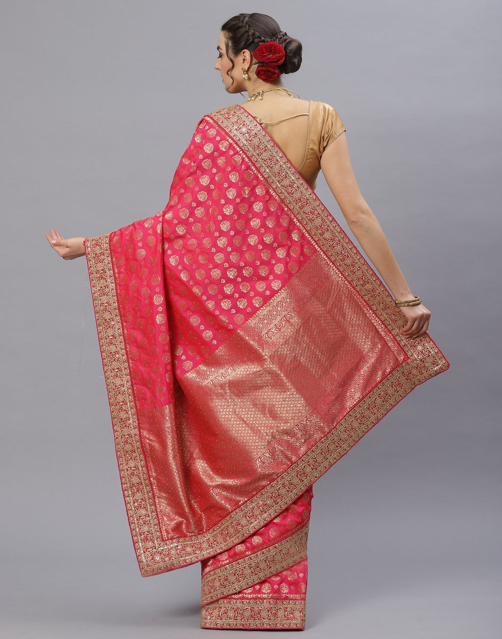 Banarasi Silk Woven Embroidery Saree