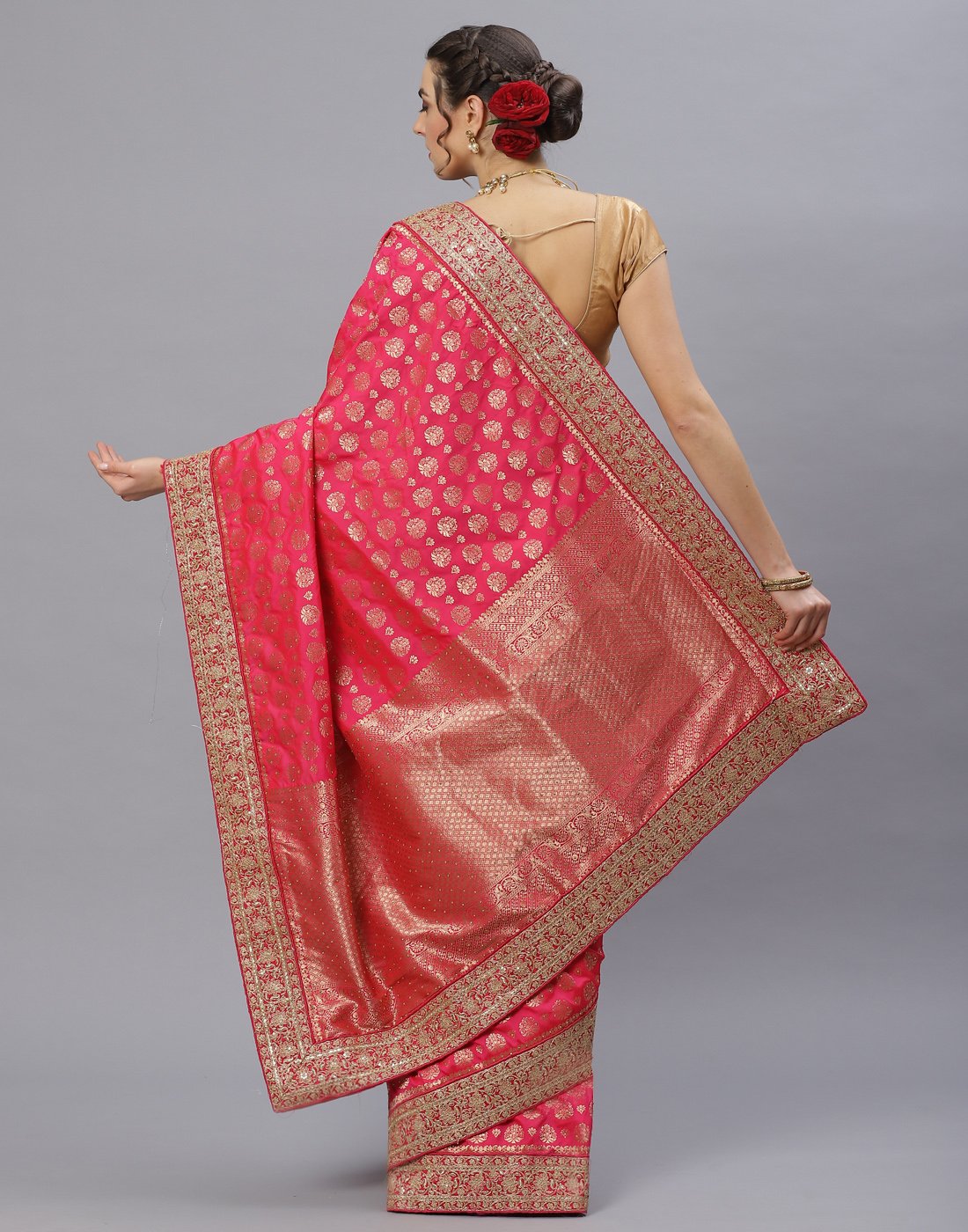 Banarasi Silk Woven Embroidery Saree