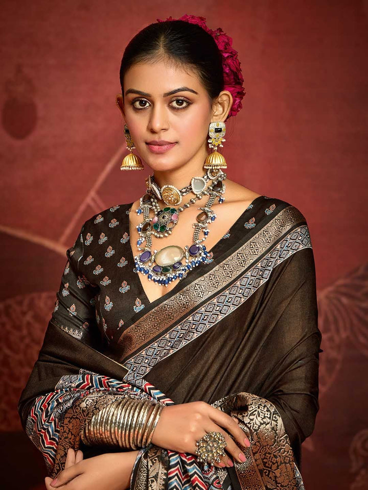Zari Border Art Silk Saree