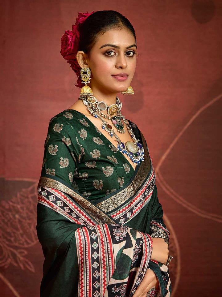 Zari Border Art Silk Saree