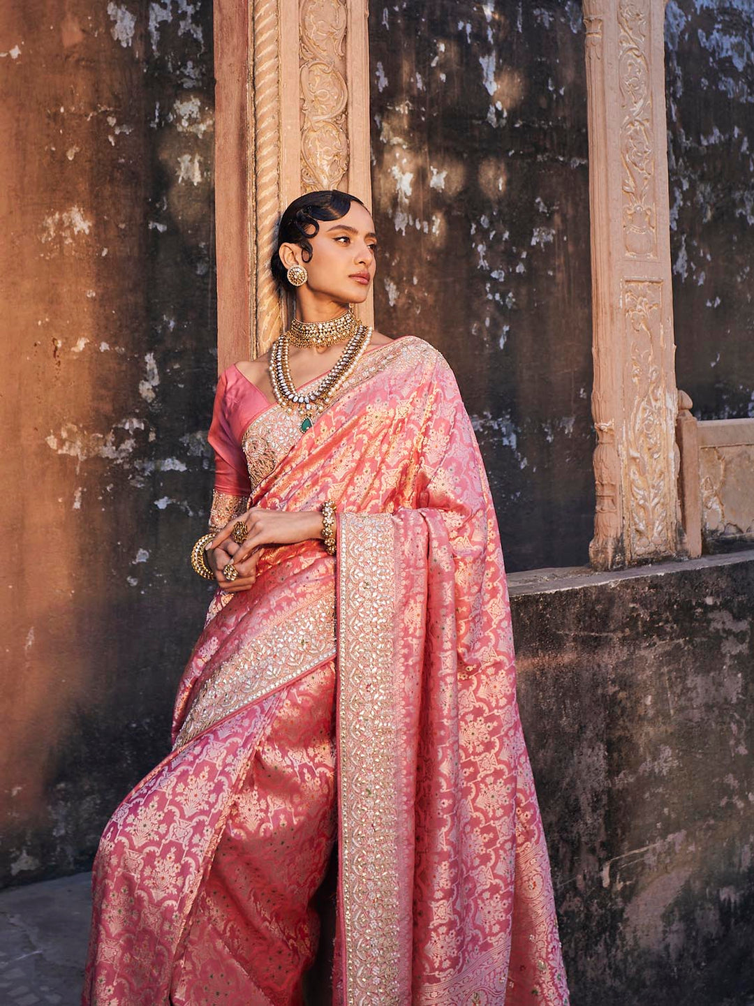 Gota Embroidered Handloom Saree