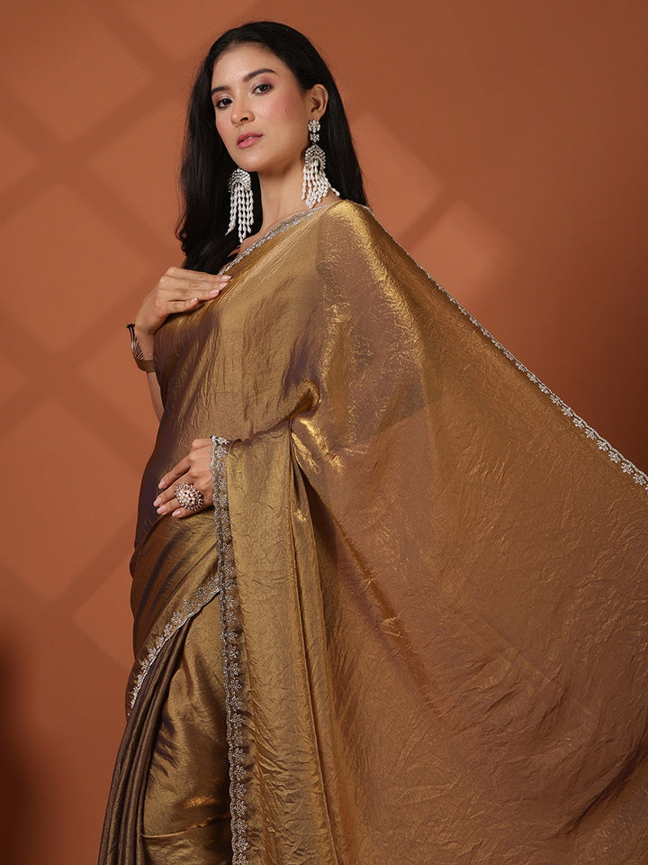 Embroidered Organza Saree