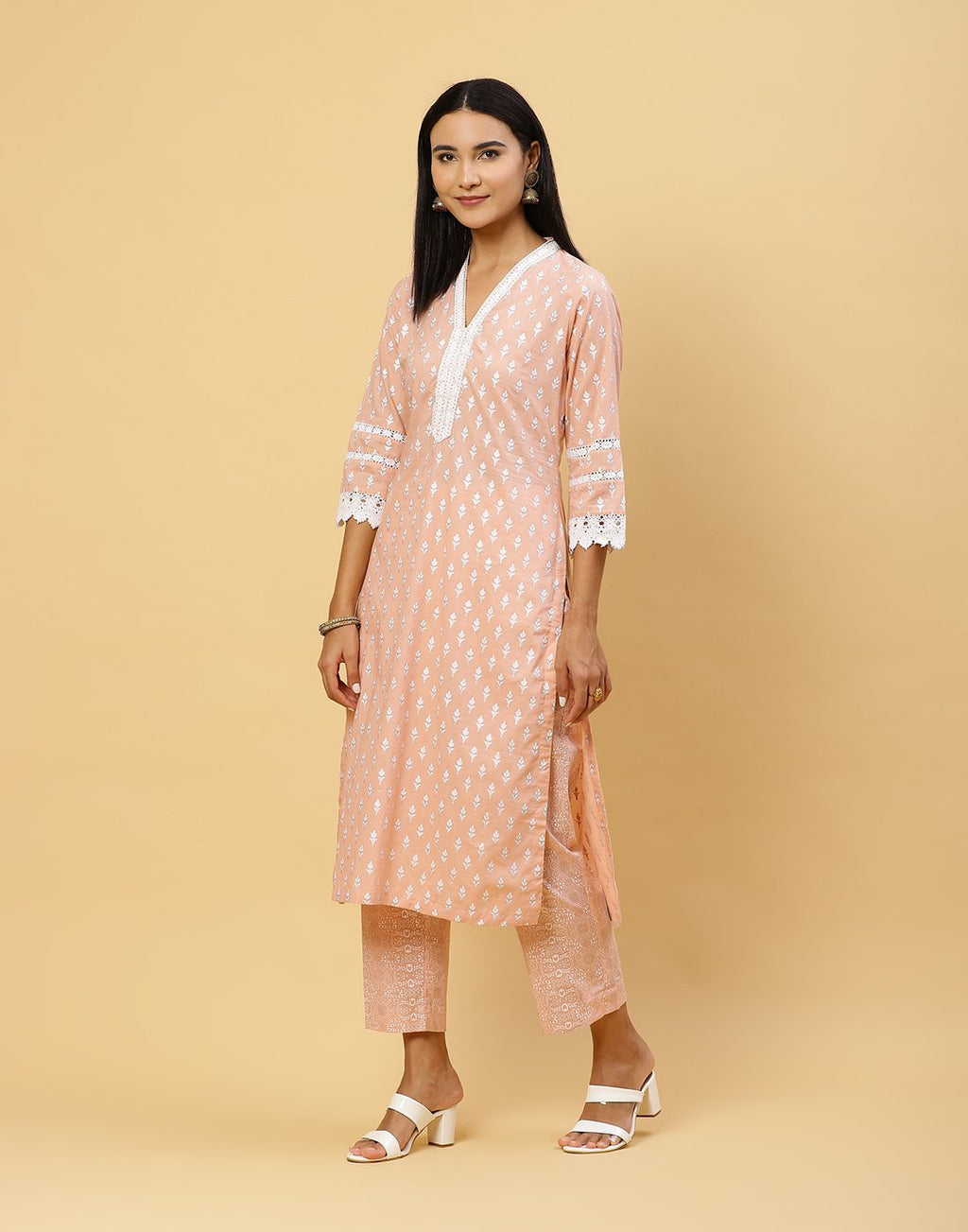 Printed Cotton Kurti With Pant
