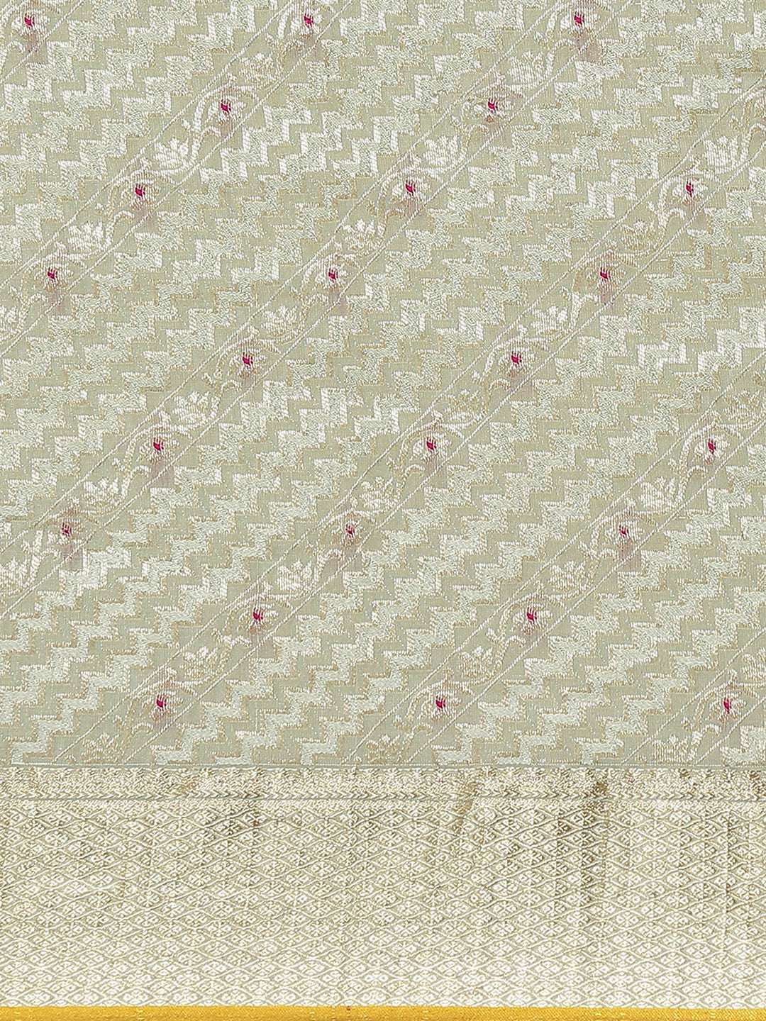 Brocade Zari Jaal Crepe Plain Saree