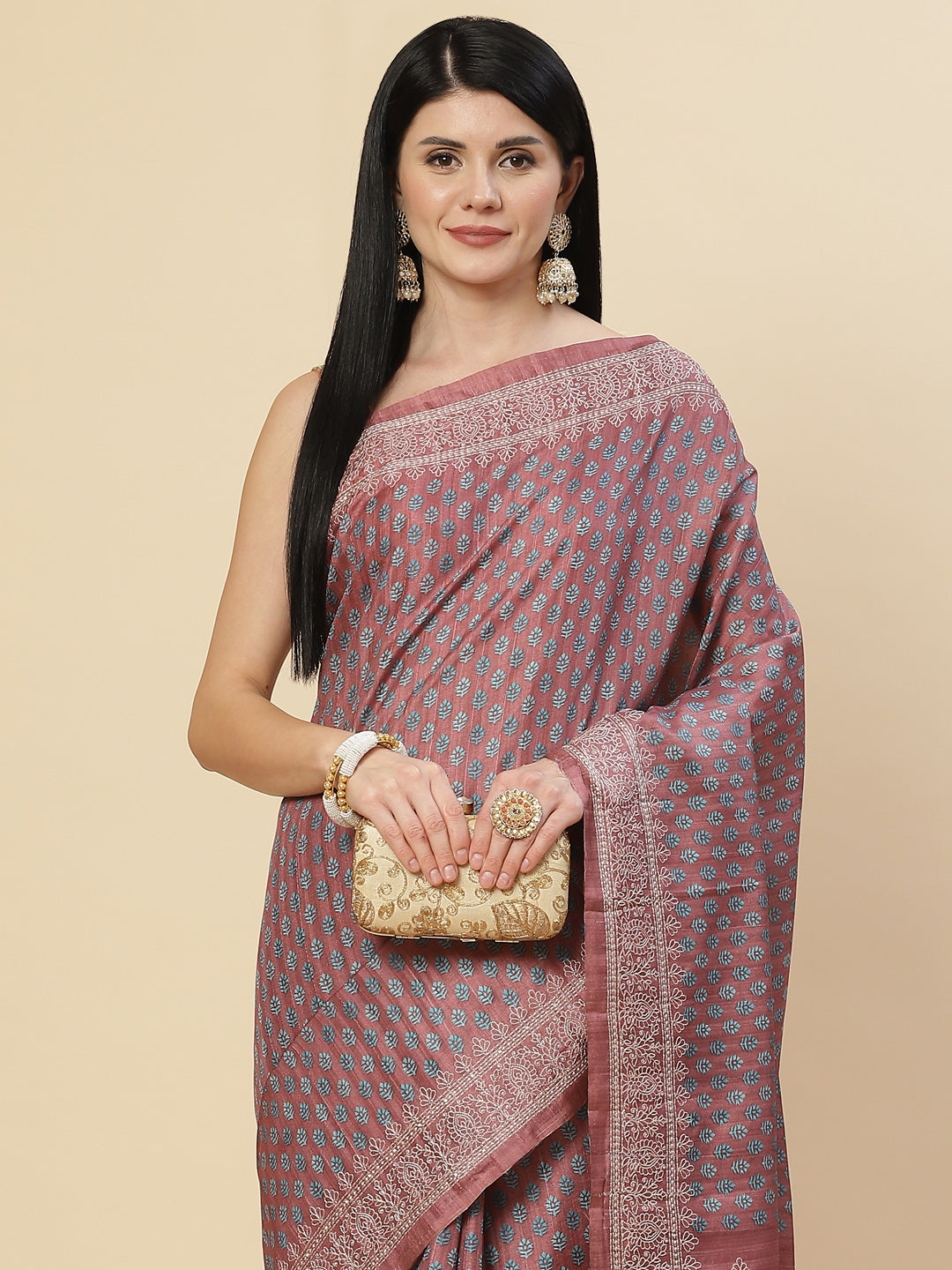 Digital Printed Tussar Saree