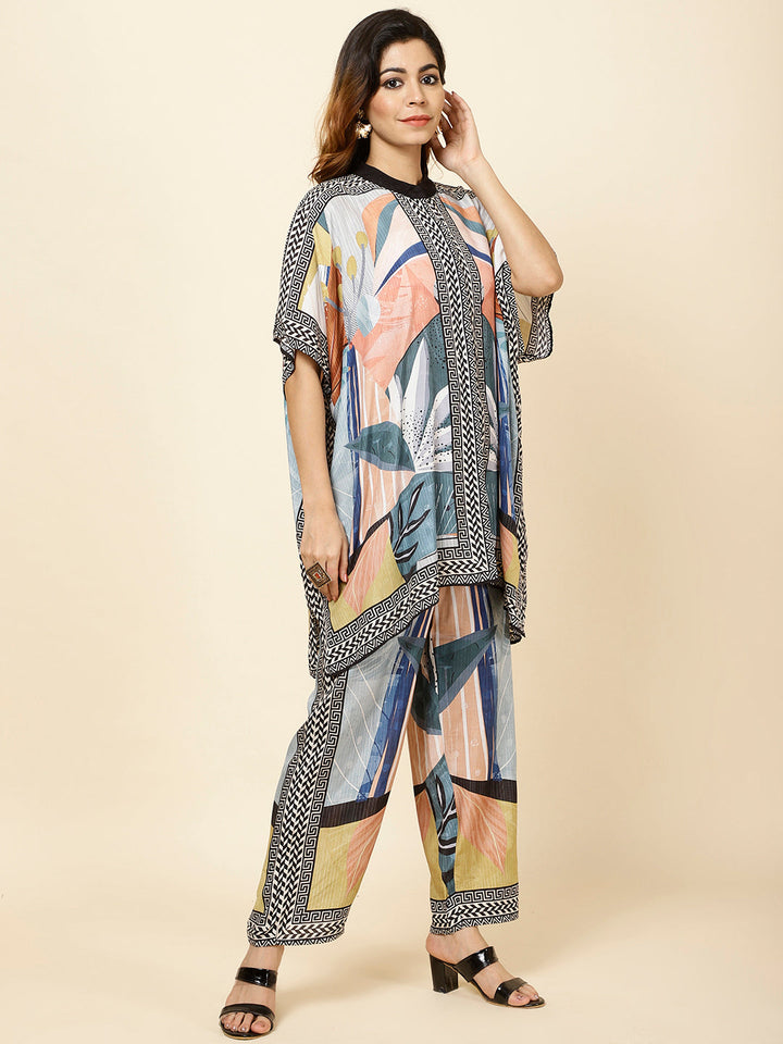 Printed Muslin Kurti With Pants