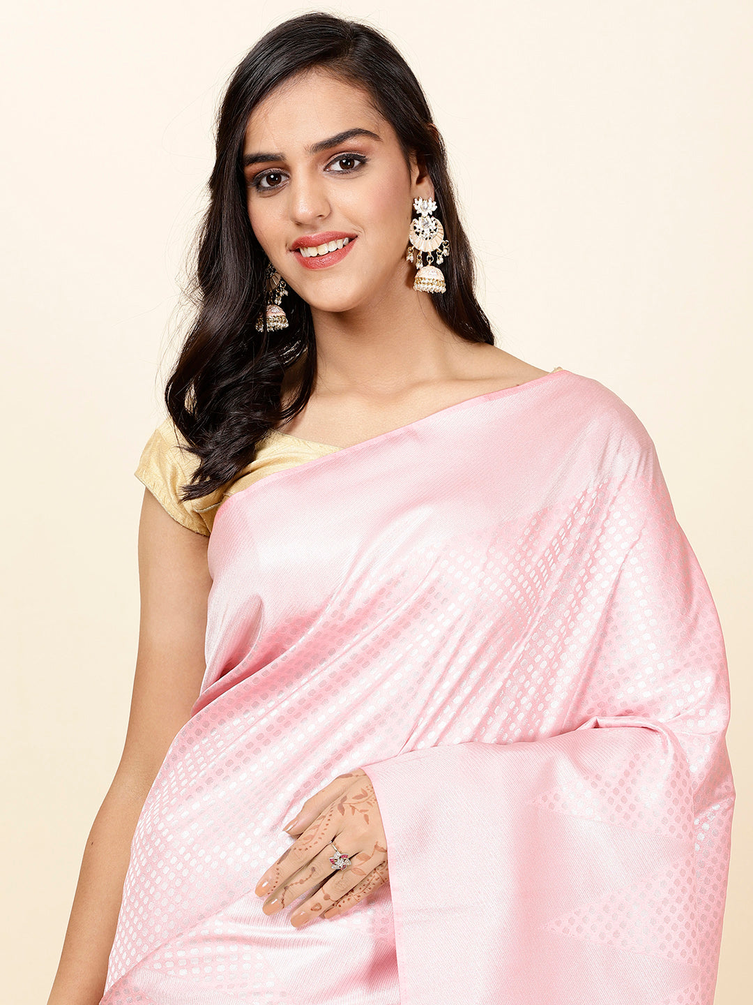 Plain Zari Border Woven Handloom Saree
