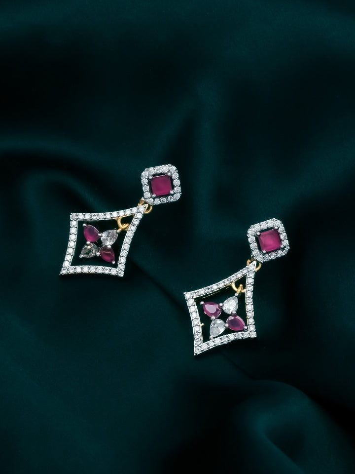 White Stones Drop &amp; Danglers Earrings