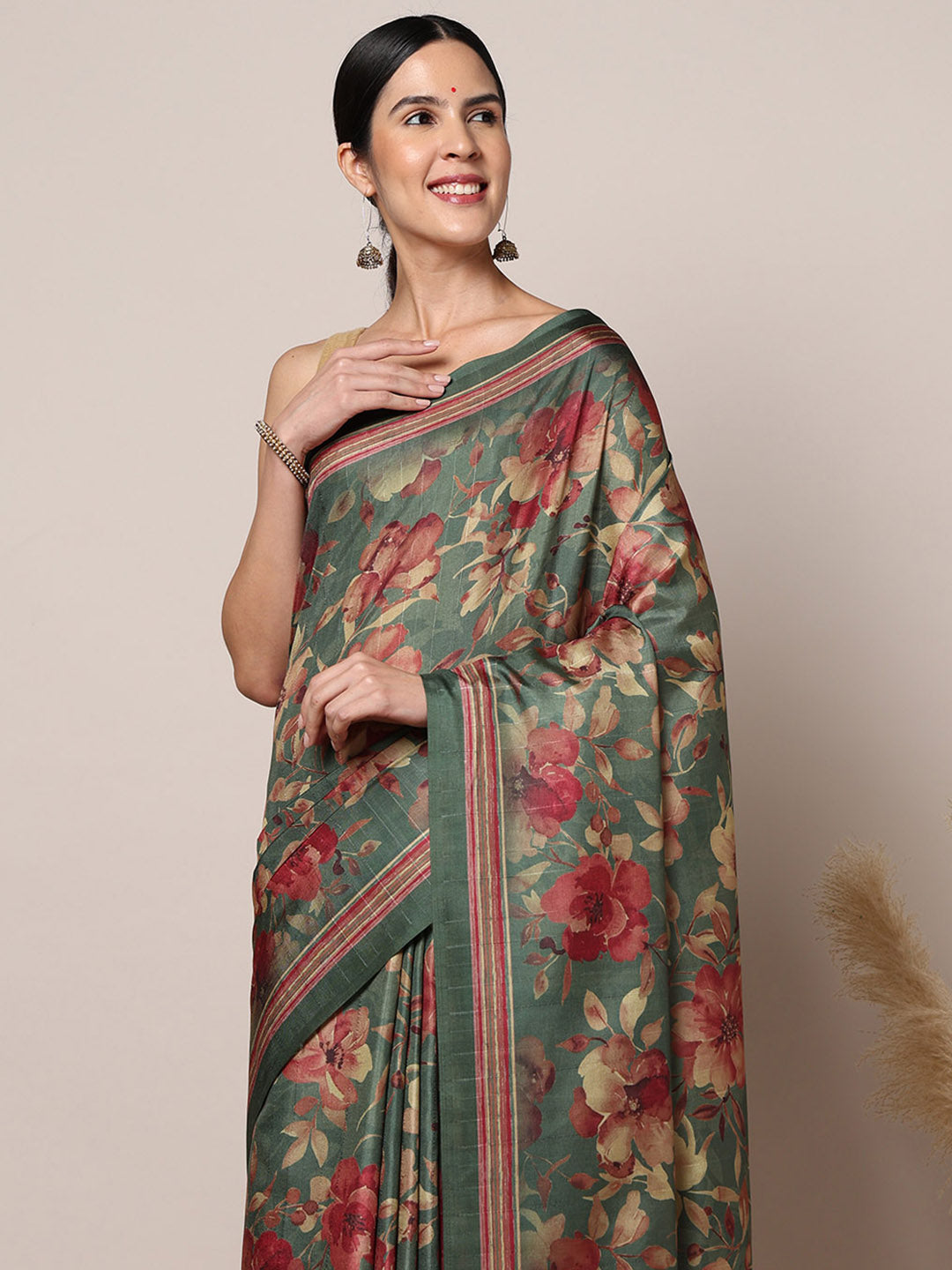 Printed Dola Silk Saree