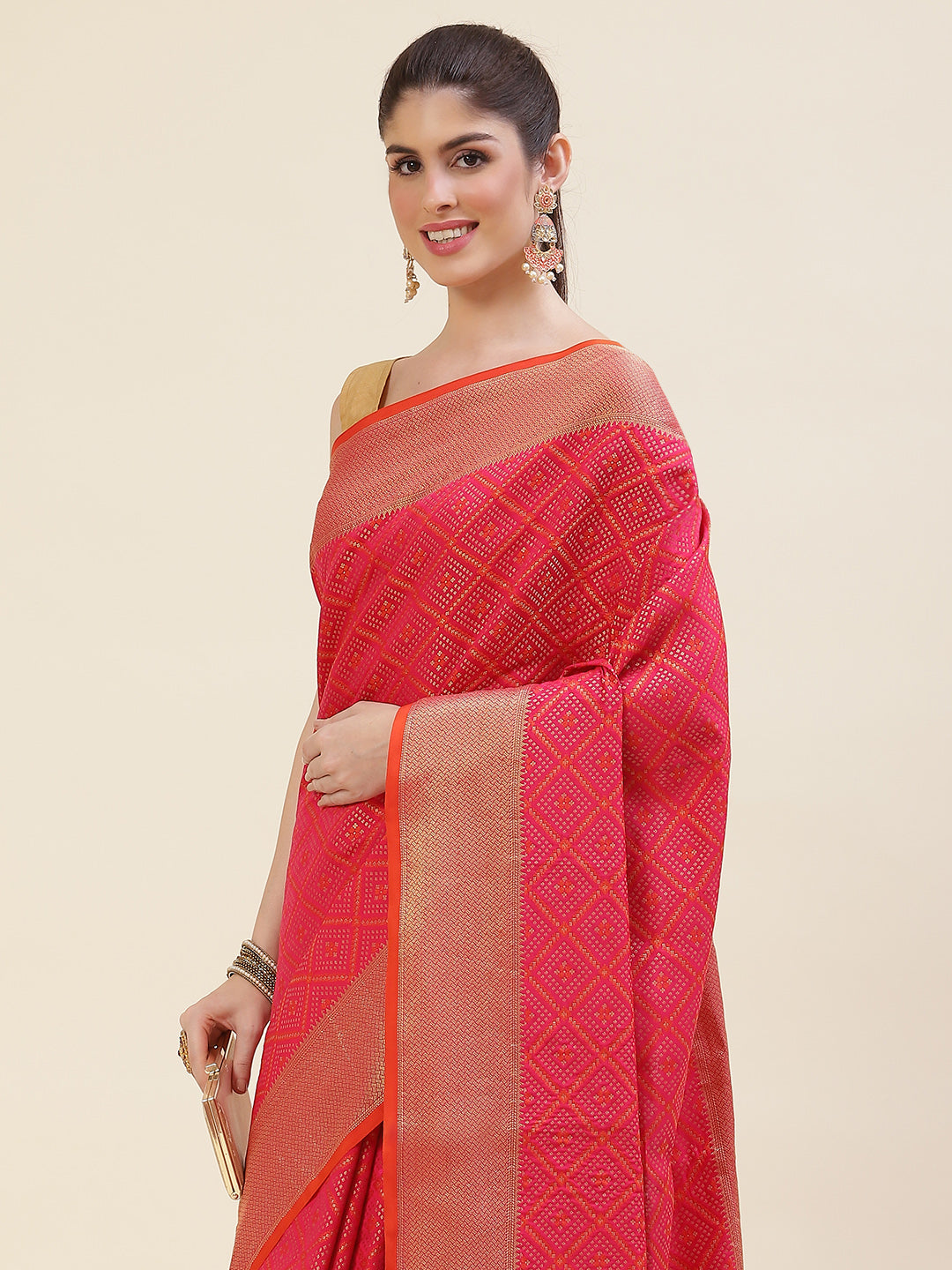 Geometric Woven Handloom Saree