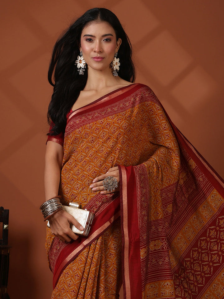Digital Printed Art Silk Saree