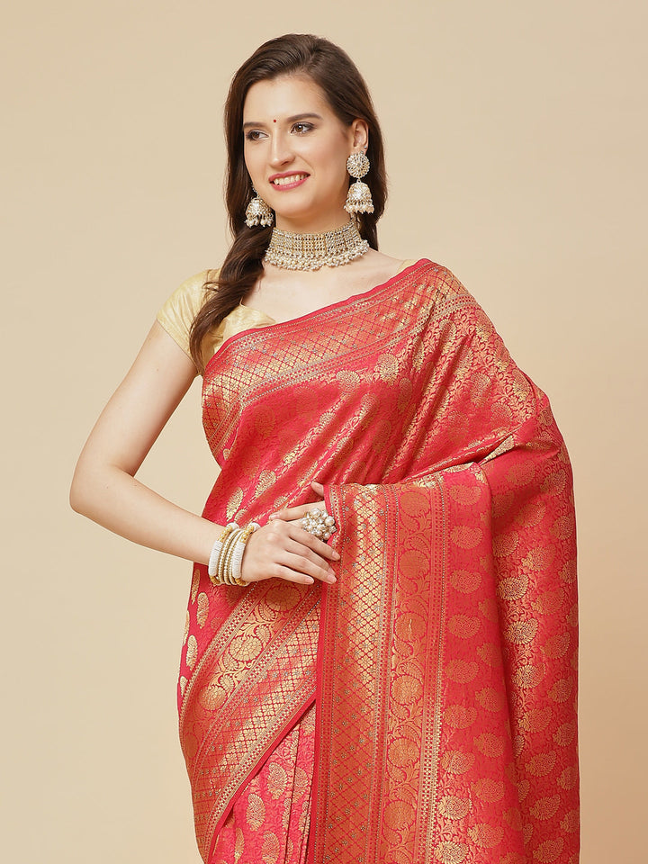 Swarovski Art Handloom Woven Saree