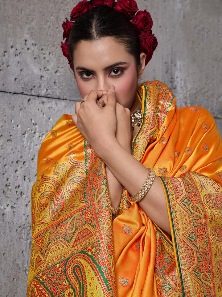 Woven Design Satin Silk Saree