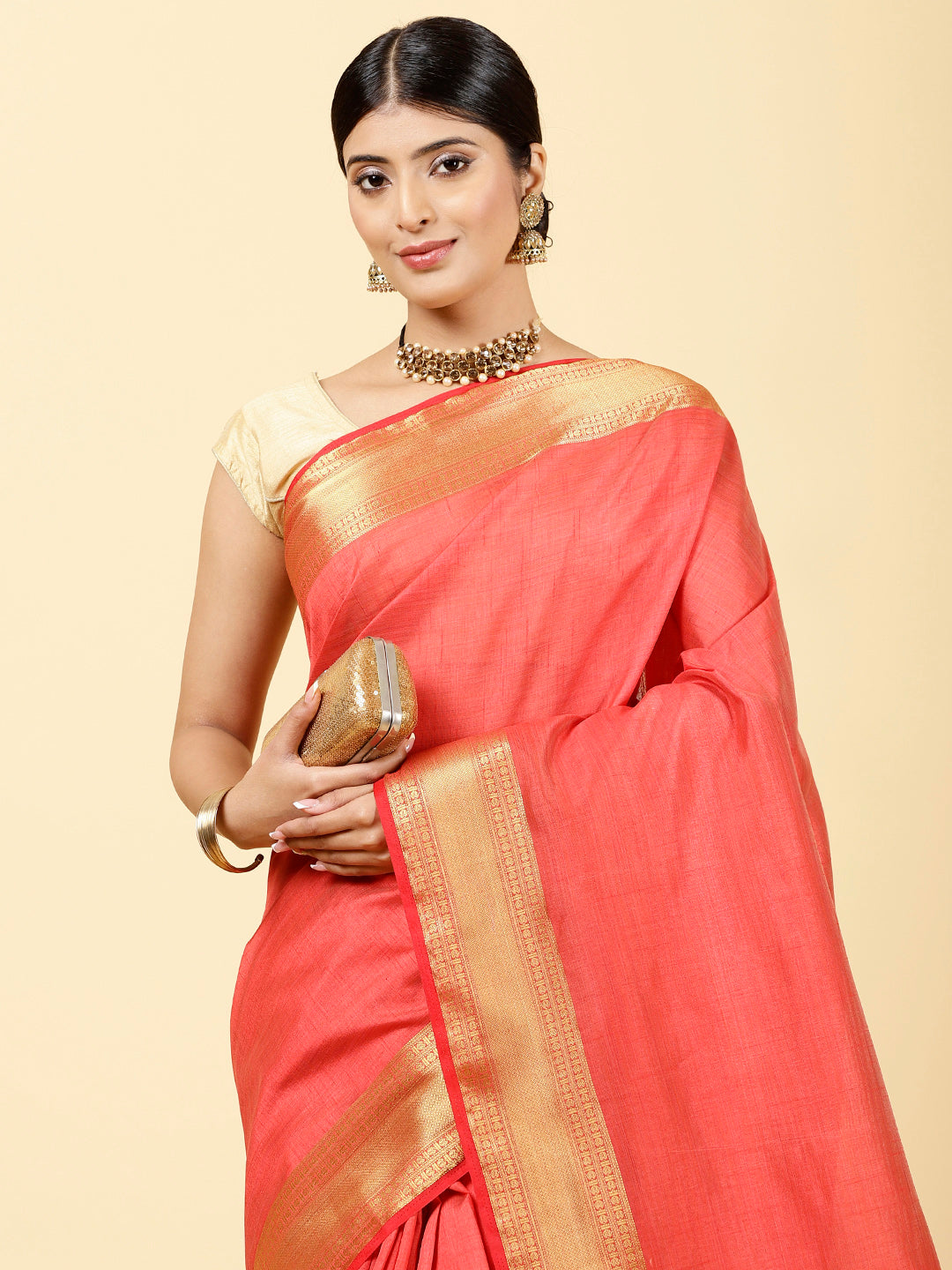Zari Jaal Woven Handloom Saree