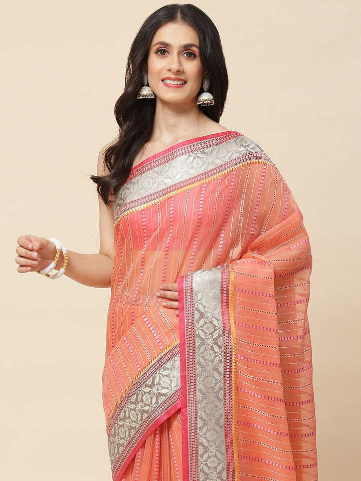 Zari Jaal Woven Cotton Saree