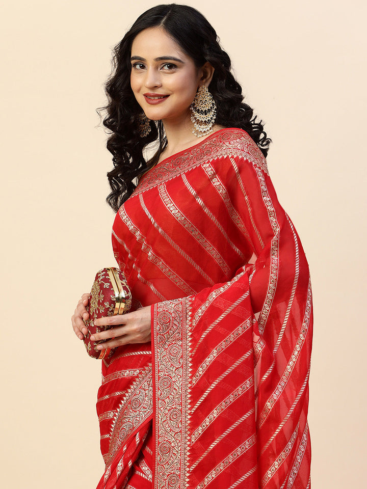 Swarovski Embroidered Organza Saree