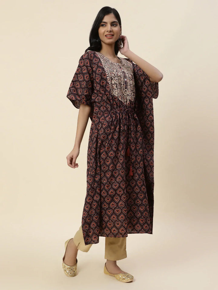 Printed Cotton Kaftan Kurta