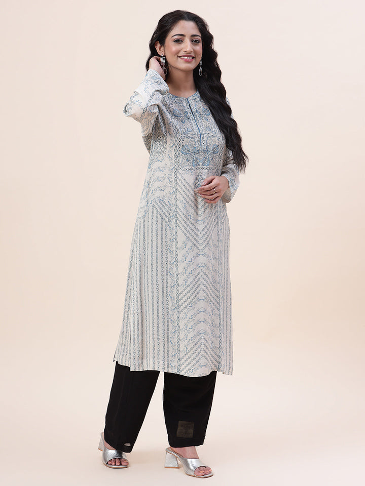 Digital Printed Crepe Kurta