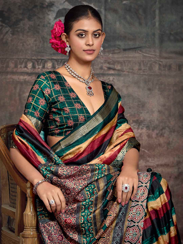 Printed Art Silk Saree
